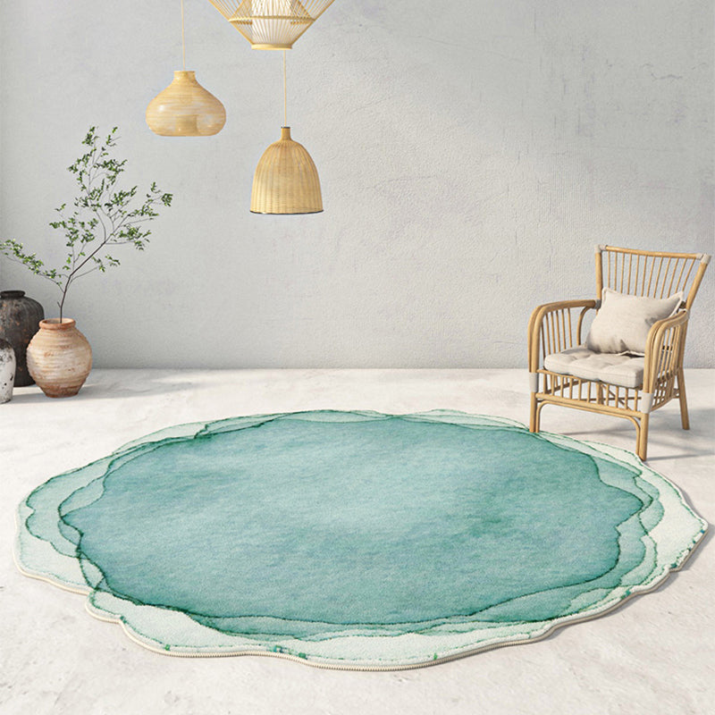 Stylish Tie-Dye Pattern Rug Polyester Area Carpet Non-Slip Backing Area Rug for Home Decor