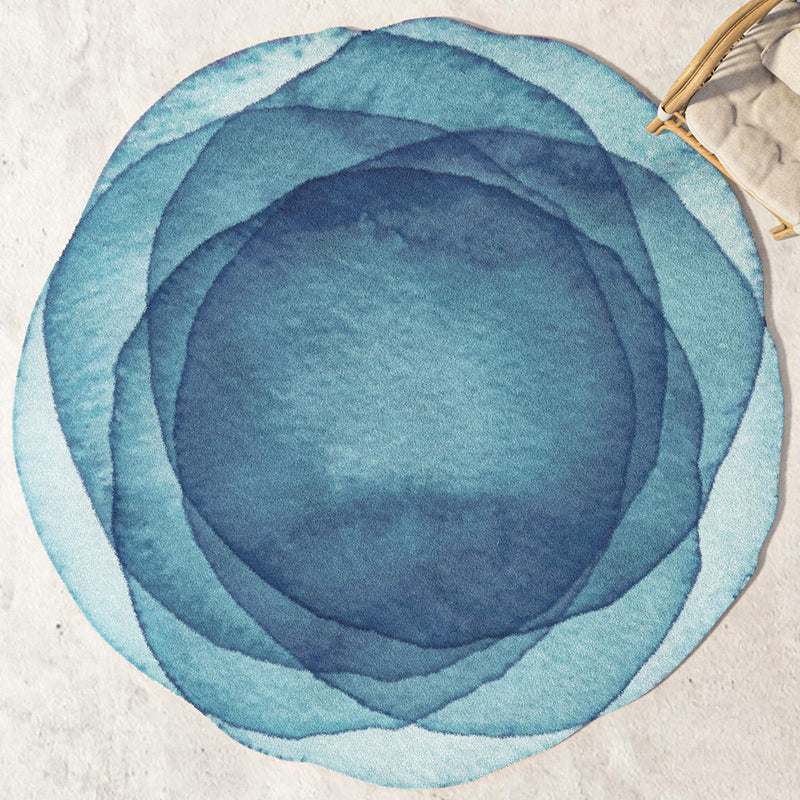 Stylish Tie-Dye Pattern Rug Polyester Area Carpet Non-Slip Backing Area Rug for Home Decor