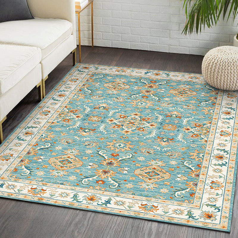 Mid-Century Tribal Pattern Rug Polyester Carpet Non-Slip Backing Area Carpet for Home Decoration