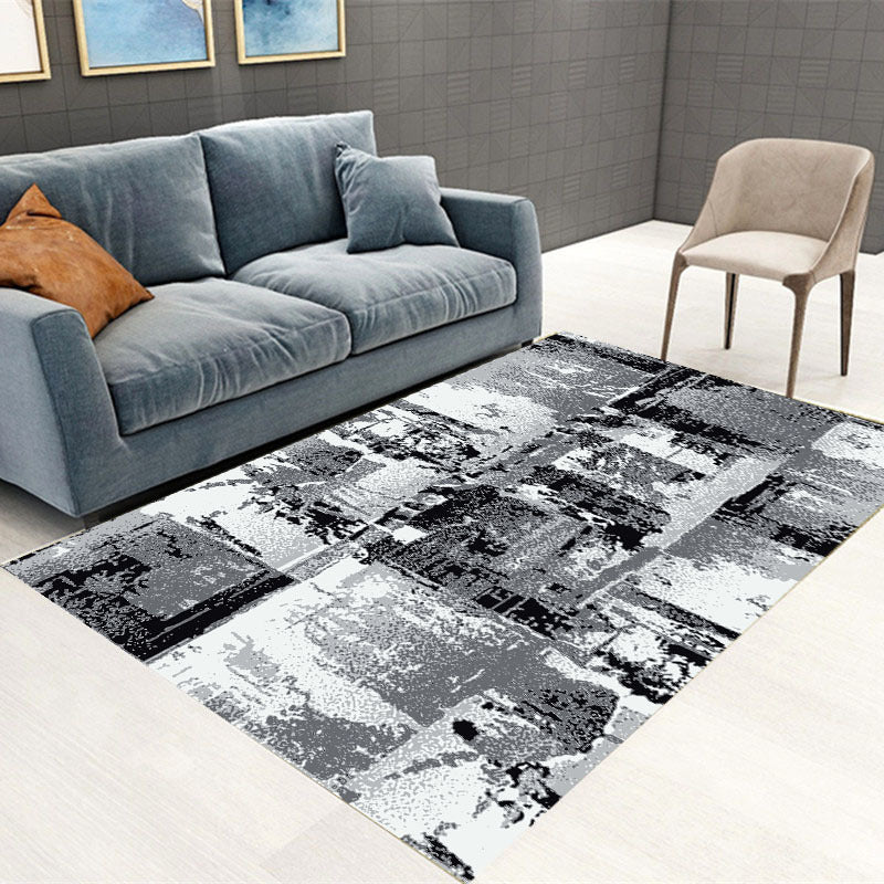 Yellow Modern Carpet Polyester Graphic Carpet Non-Slip Backing Carpet for Home Decor