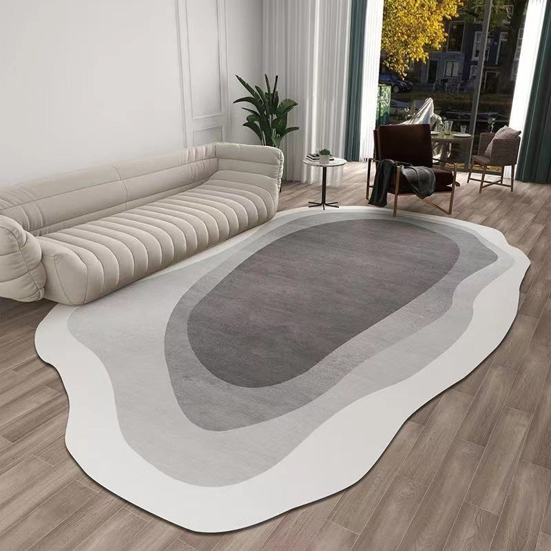 Funky News Shape Area Rapier Contrast Pannel Pannet Carpet Polyester Tache résistant aux taches pour le salon