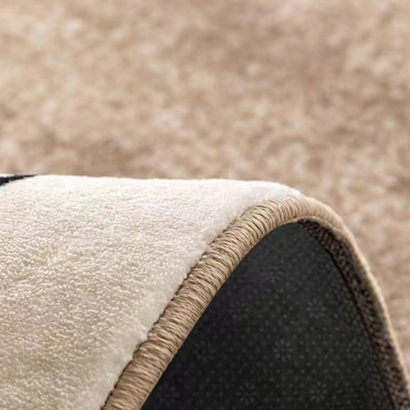 Funky News Shape Area Rapier Contrast Pannel Pannet Carpet Polyester Tache résistant aux taches pour le salon