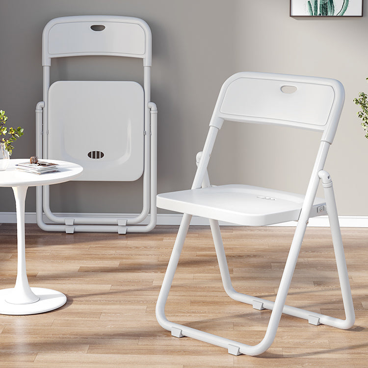 Chaises de salle à manger contemporaines en métal, chaise latérale de salle à manger à dossier ouvert pliante à la maison