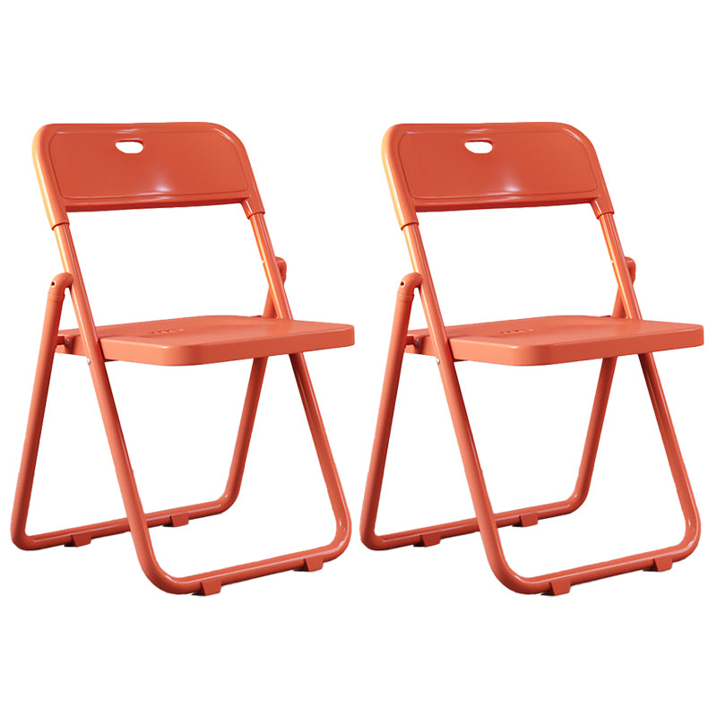 Chaises de salle à manger contemporaines en métal, chaise latérale de salle à manger à dossier ouvert pliante à la maison