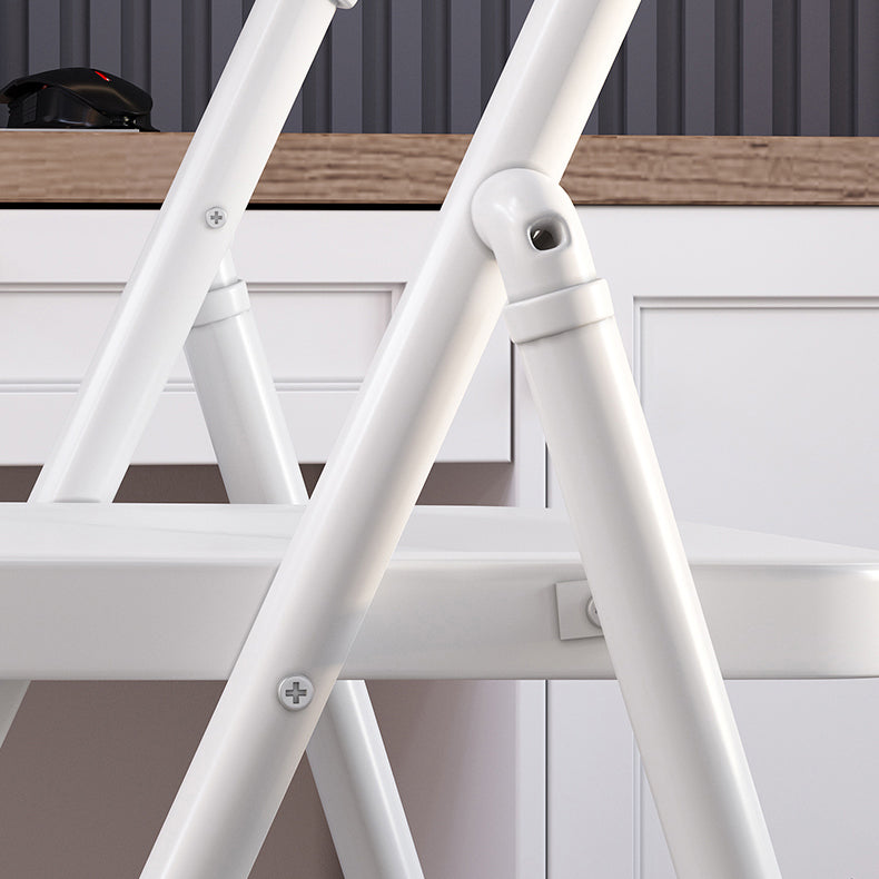 Chaises de salle à manger contemporaines en métal, chaise latérale de salle à manger à dossier ouvert pliante à la maison
