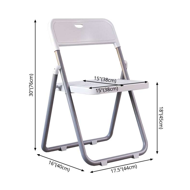 Chaises de salle à manger contemporaines en métal, chaise latérale de salle à manger à dossier ouvert pliante à la maison