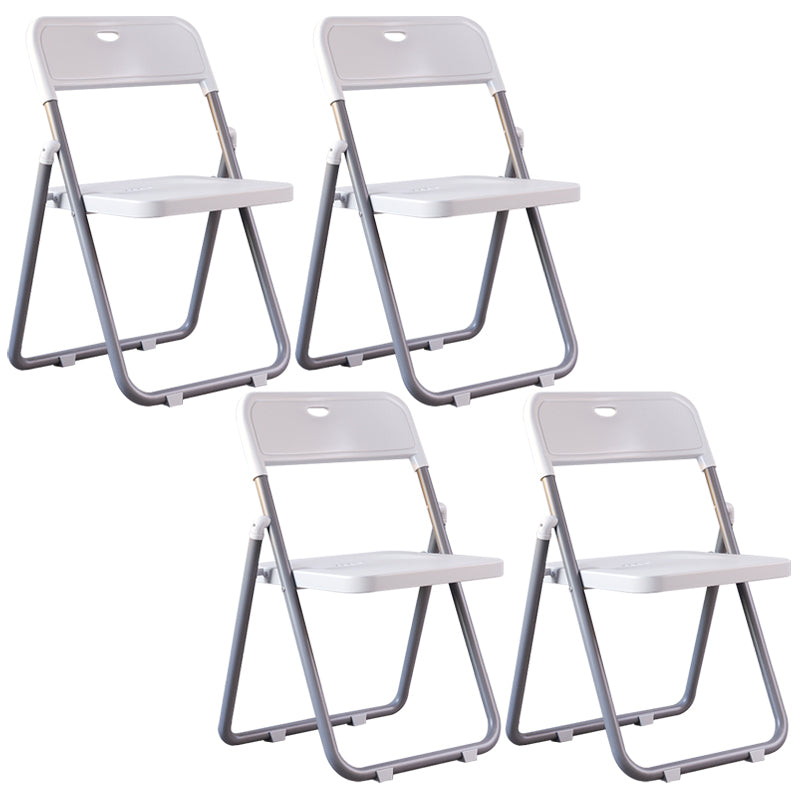 Chaises de salle à manger contemporaines en métal, chaise latérale de salle à manger à dossier ouvert pliante à la maison