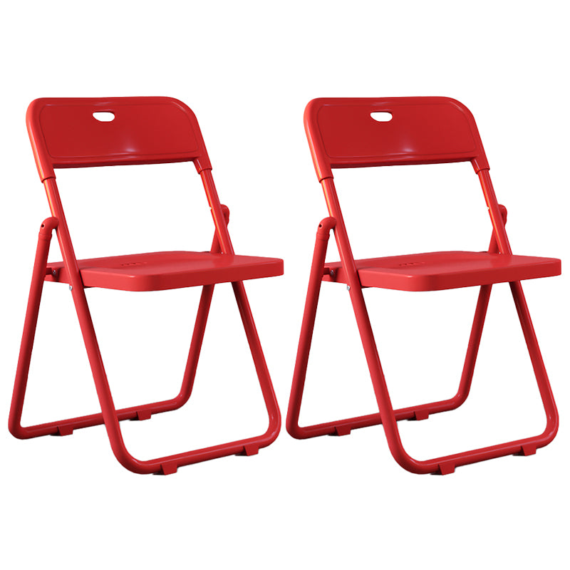 Chaises de salle à manger contemporaines en métal, chaise latérale de salle à manger à dossier ouvert pliante à la maison