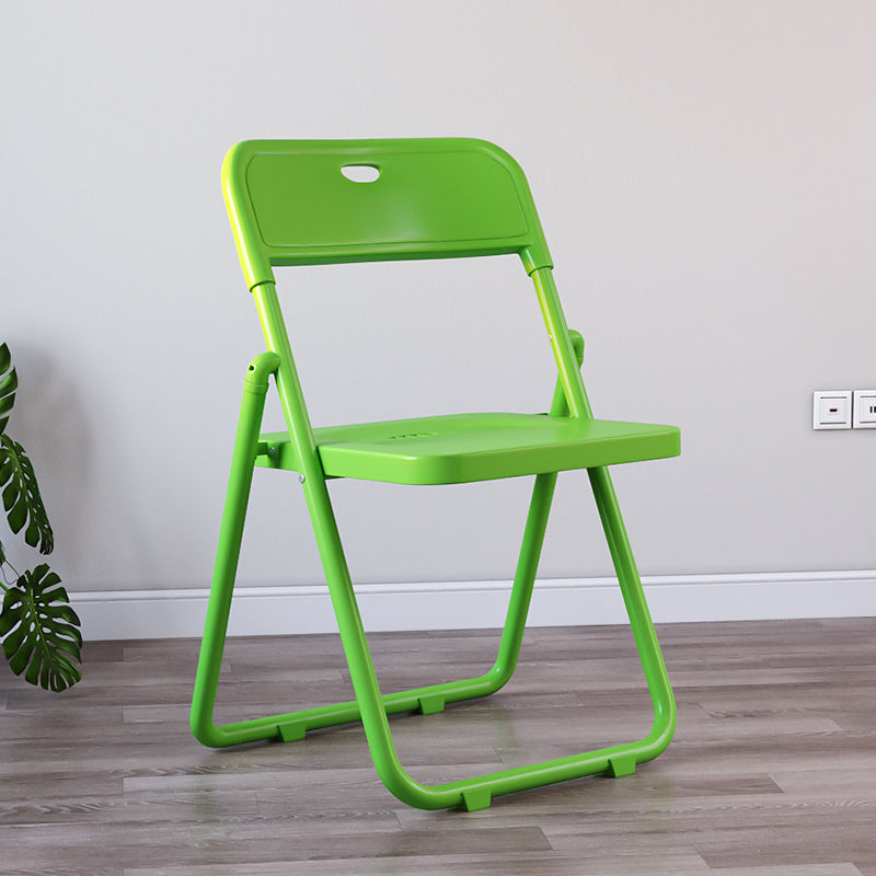 Chaises de salle à manger contemporaines en métal, chaise latérale de salle à manger à dossier ouvert pliante à la maison