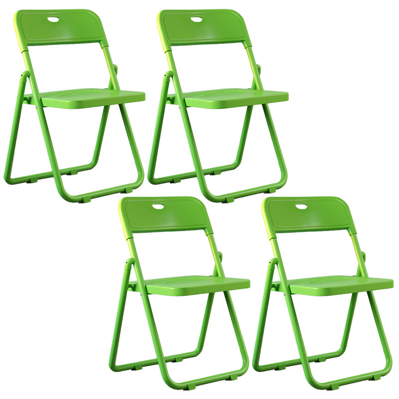 Chaises de salle à manger contemporaines en métal, chaise latérale de salle à manger à dossier ouvert pliante à la maison
