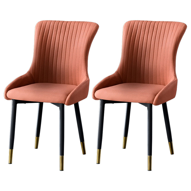 Eigentijdse metalen eetkamerstoelen gestoffeerde zijstoelen voor de taak voor thuisgebruik