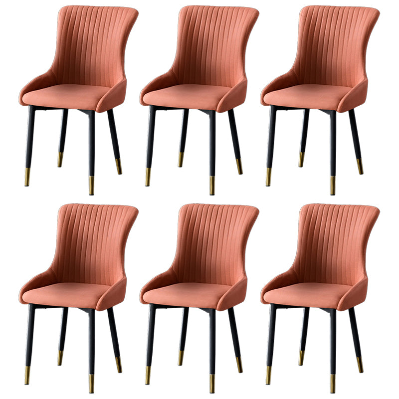 Eigentijdse metalen eetkamerstoelen gestoffeerde zijstoelen voor de taak voor thuisgebruik