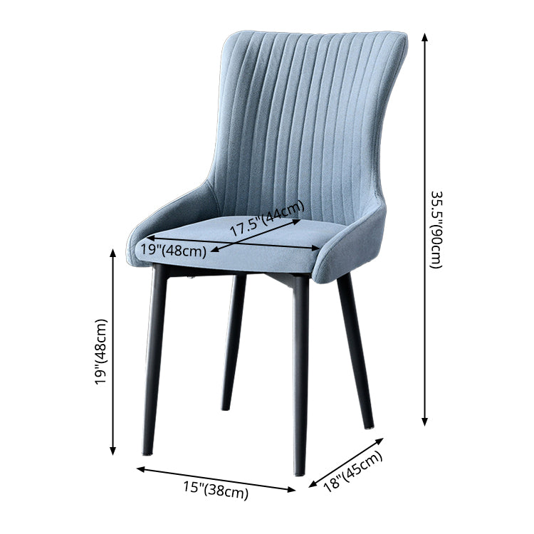 Eigentijdse metalen eetkamerstoelen gestoffeerde zijstoelen voor de taak voor thuisgebruik