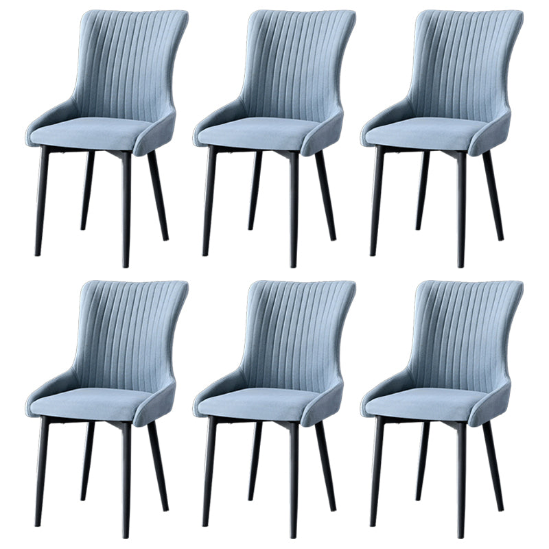 Eigentijdse metalen eetkamerstoelen gestoffeerde zijstoelen voor de taak voor thuisgebruik