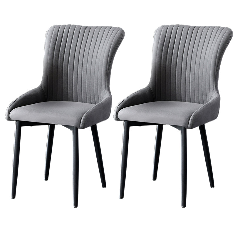 Eigentijdse metalen eetkamerstoelen gestoffeerde zijstoelen voor de taak voor thuisgebruik