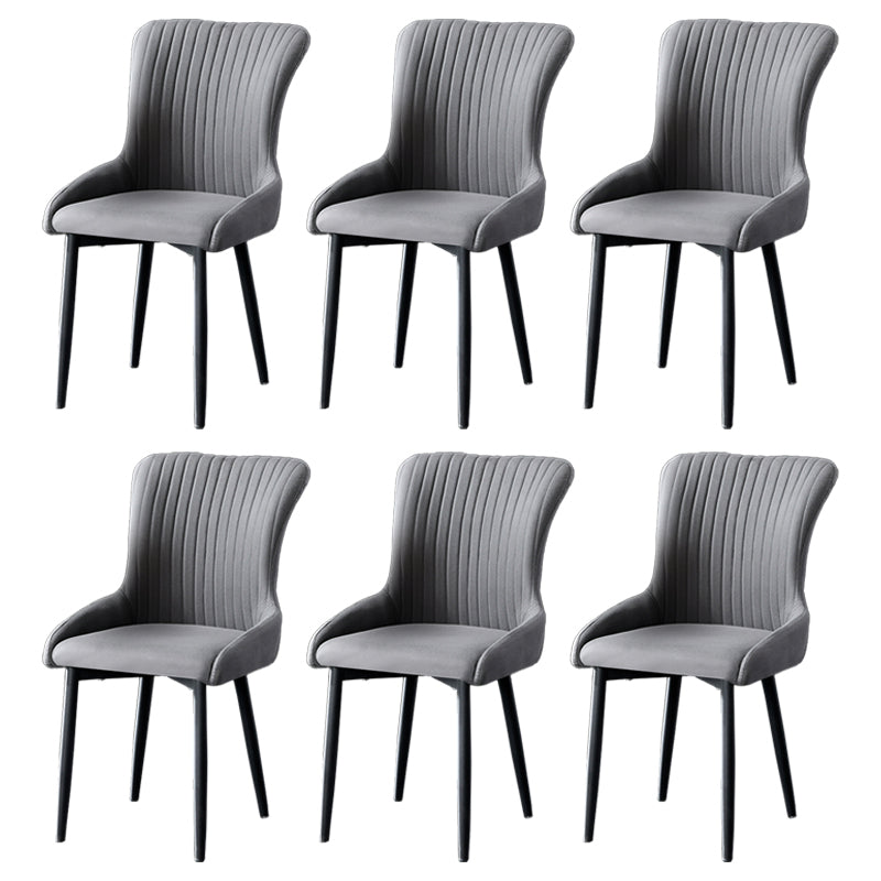 Eigentijdse metalen eetkamerstoelen gestoffeerde zijstoelen voor de taak voor thuisgebruik