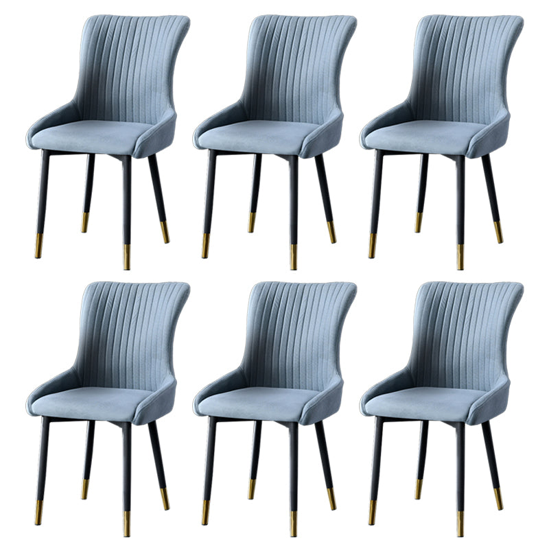 Eigentijdse metalen eetkamerstoelen gestoffeerde zijstoelen voor de taak voor thuisgebruik