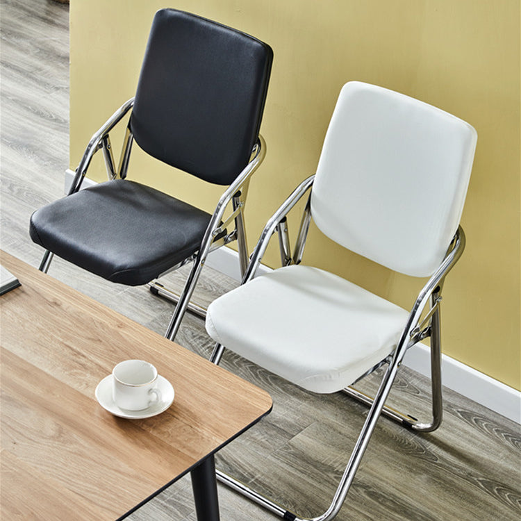 Chaise moderne d'intérieur et d'extérieur en métal, chaise d'appoint à dossier ouvert avec accoudoirs