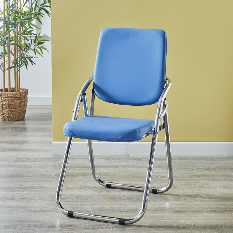 Chaise moderne d'intérieur et d'extérieur en métal, chaise d'appoint à dossier ouvert avec accoudoirs