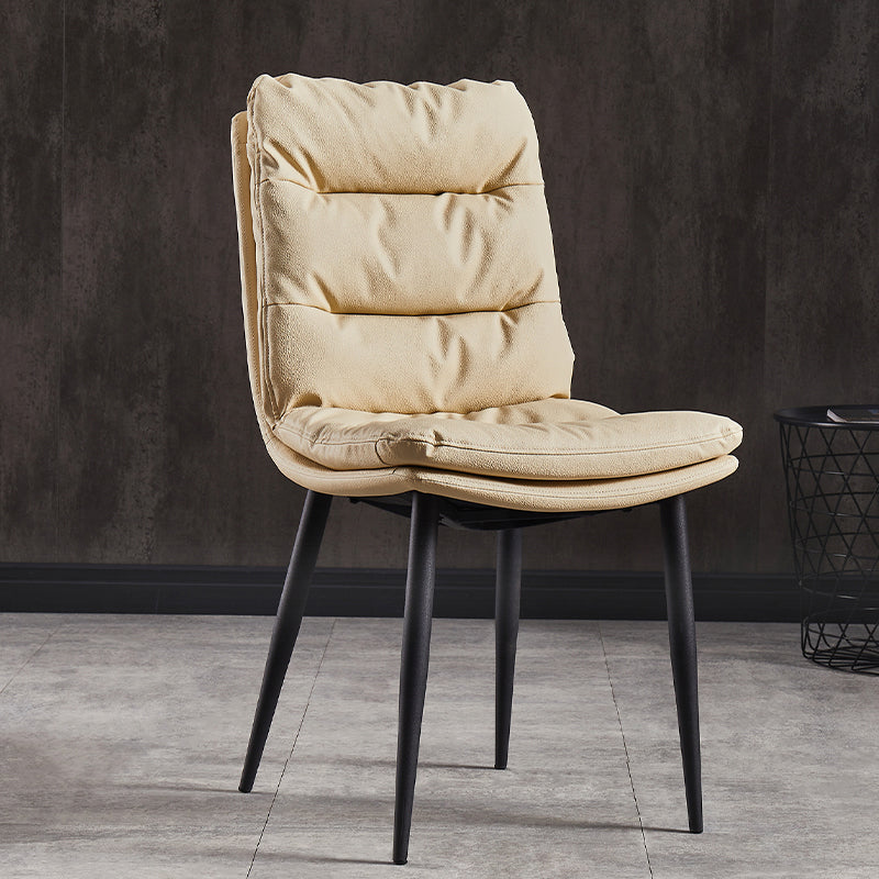 La salle à manger contemporaine en métal préside la chaise latérale tapissée sans bras pour l'usage à la maison