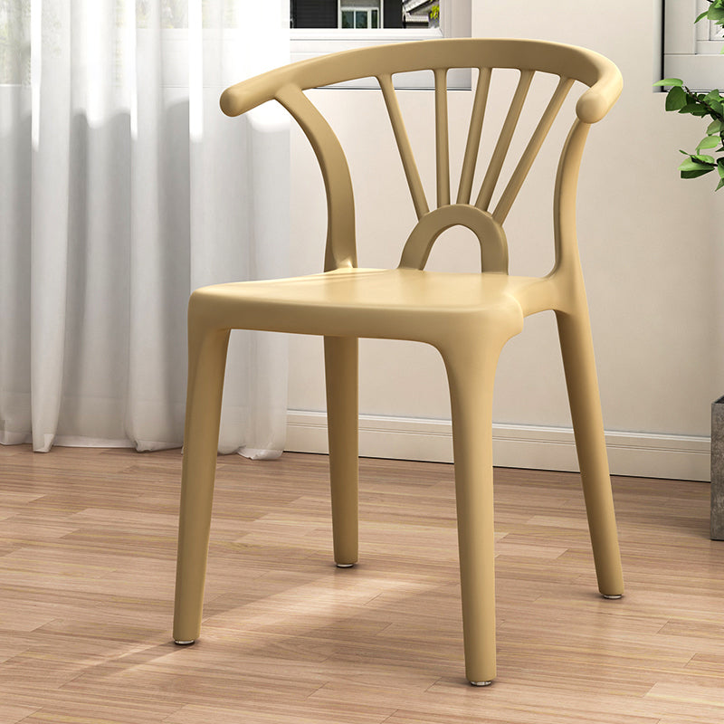 Chaise latérale de salle à manger en plastique contemporaine Chaise sans bras Wishbone de salle à manger