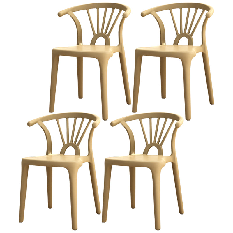 Silla sin brazos de Wishbone del comedor de la silla lateral del plástico contemporáneo