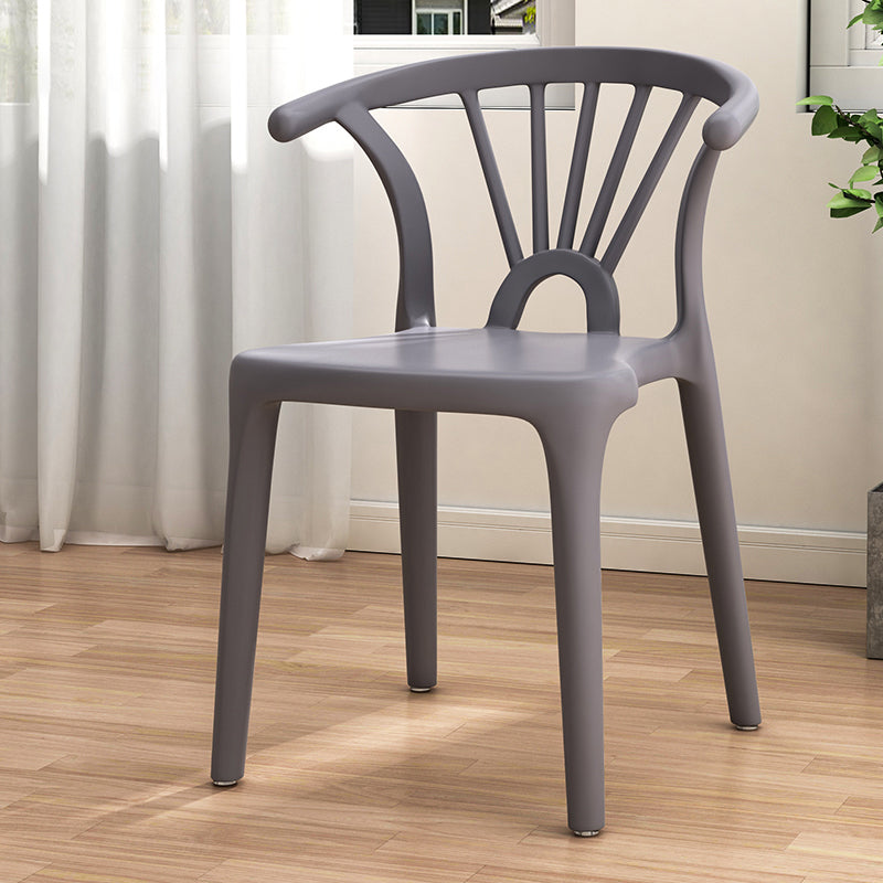 Silla sin brazos de Wishbone del comedor de la silla lateral del plástico contemporáneo