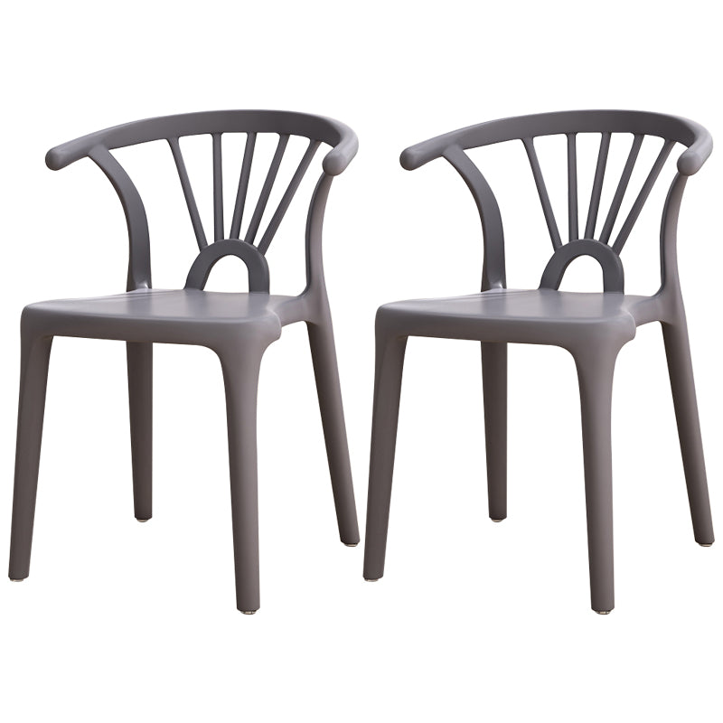 Silla sin brazos de Wishbone del comedor de la silla lateral del plástico contemporáneo