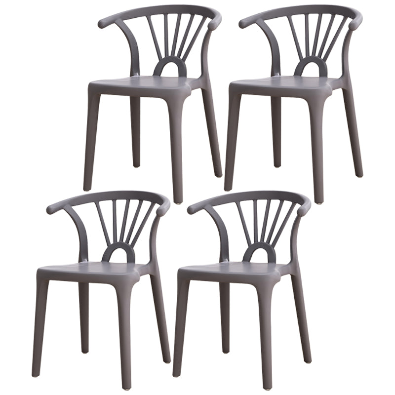 Silla sin brazos de Wishbone del comedor de la silla lateral del plástico contemporáneo