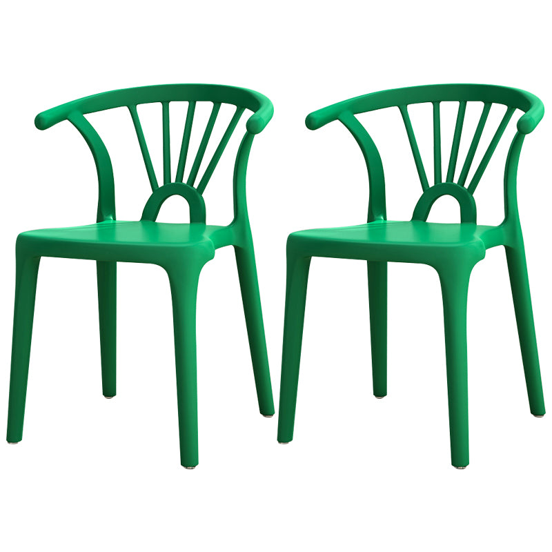 Silla sin brazos de Wishbone del comedor de la silla lateral del plástico contemporáneo