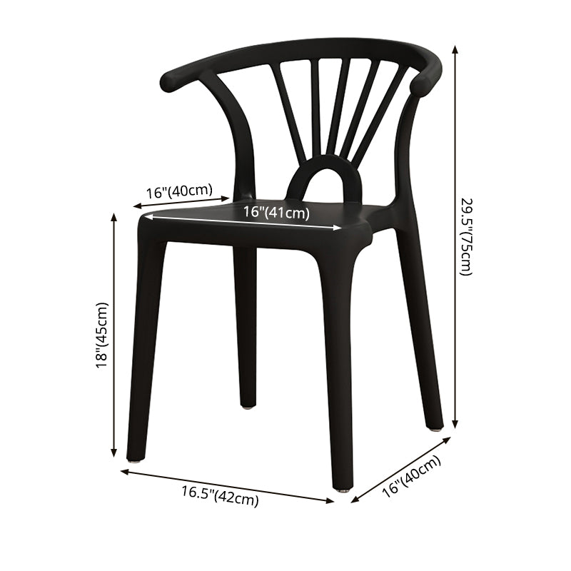 Silla sin brazos de Wishbone del comedor de la silla lateral del plástico contemporáneo