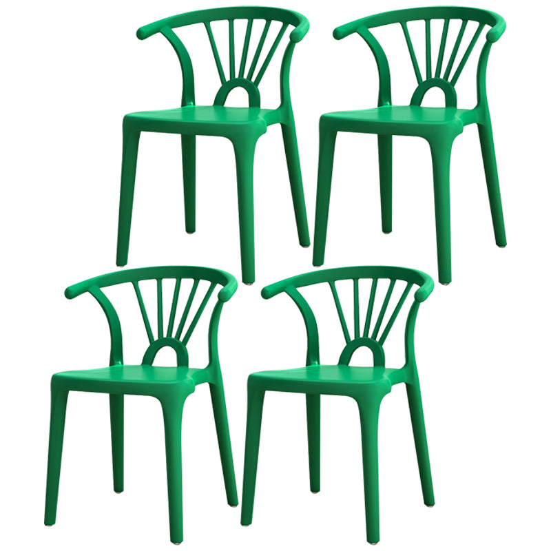 Silla sin brazos de Wishbone del comedor de la silla lateral del plástico contemporáneo