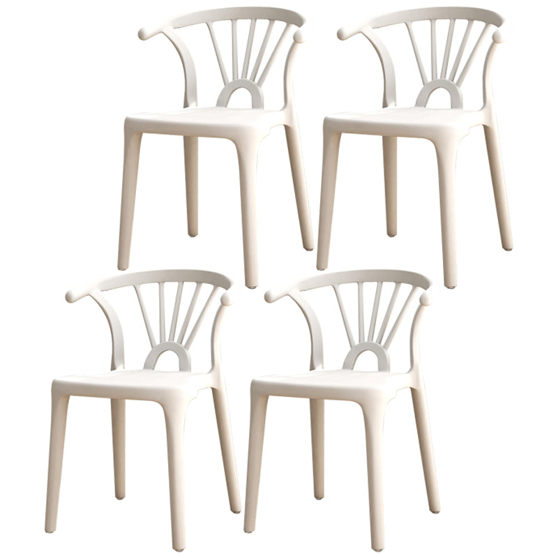 Silla sin brazos de Wishbone del comedor de la silla lateral del plástico contemporáneo