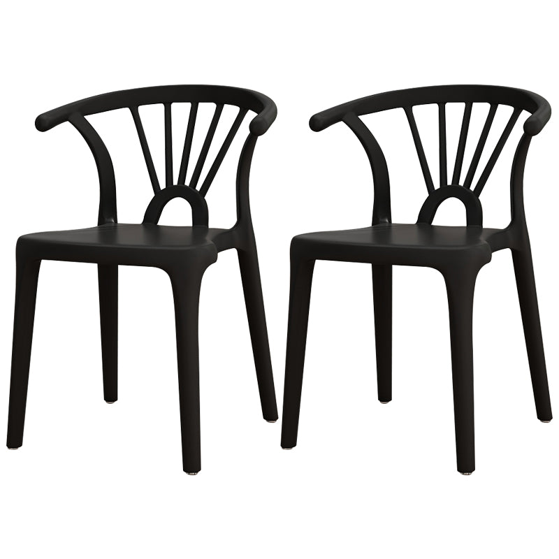 Silla sin brazos de Wishbone del comedor de la silla lateral del plástico contemporáneo