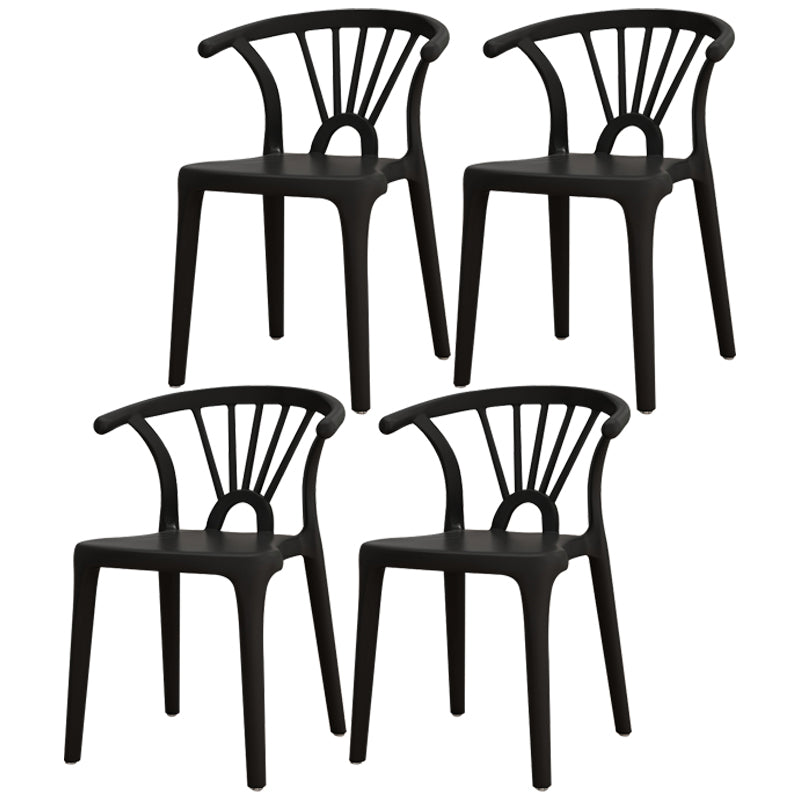 Silla sin brazos de Wishbone del comedor de la silla lateral del plástico contemporáneo