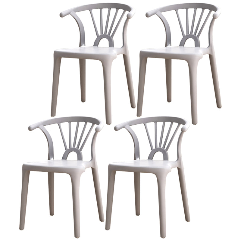 Silla sin brazos de Wishbone del comedor de la silla lateral del plástico contemporáneo