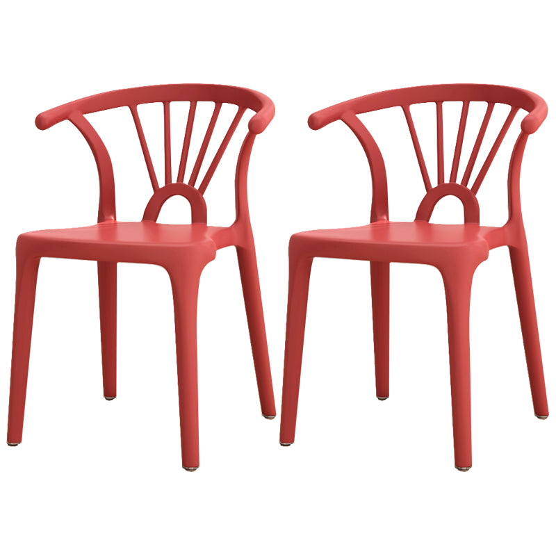 Silla sin brazos de Wishbone del comedor de la silla lateral del plástico contemporáneo
