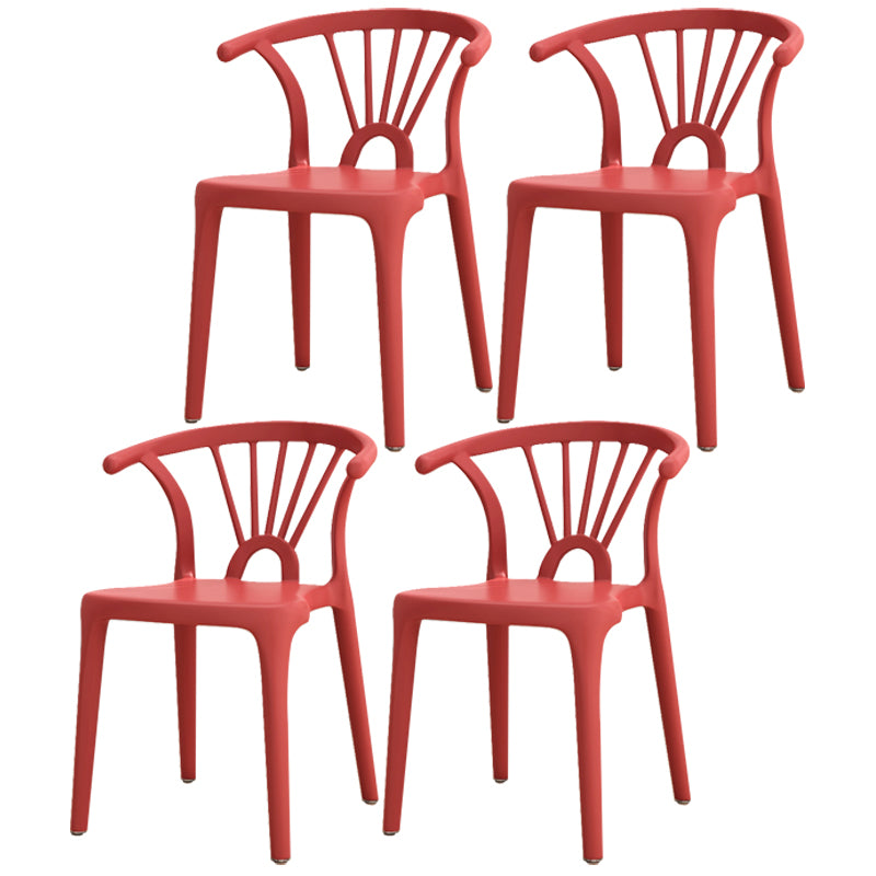Silla sin brazos de Wishbone del comedor de la silla lateral del plástico contemporáneo