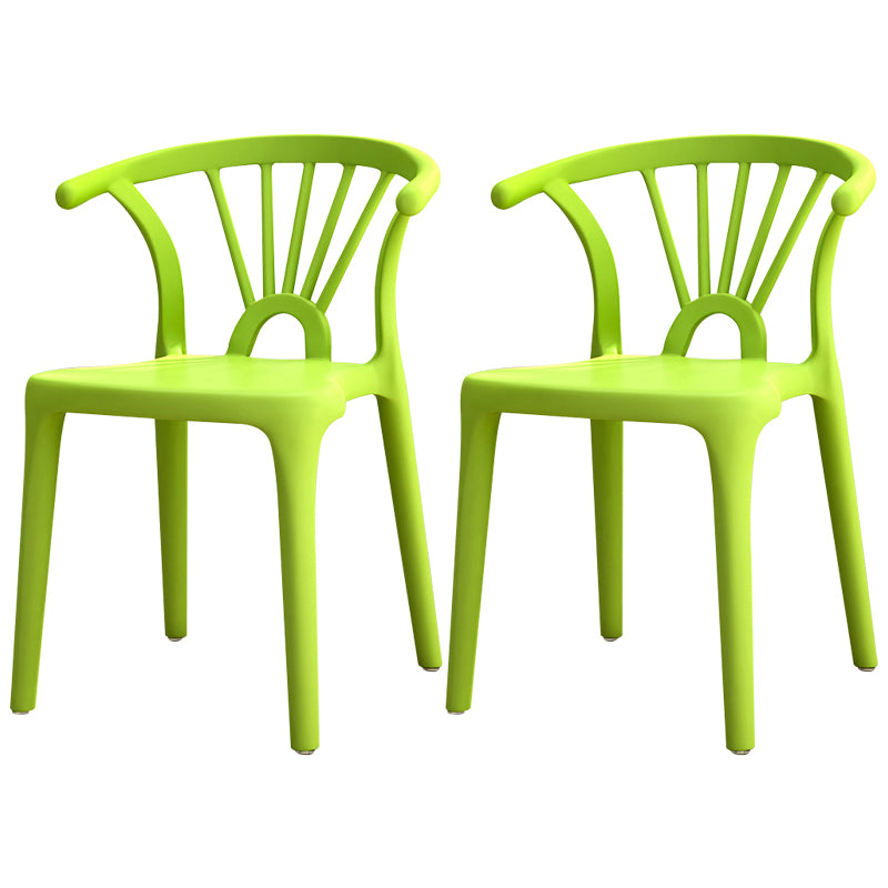 Silla sin brazos de Wishbone del comedor de la silla lateral del plástico contemporáneo