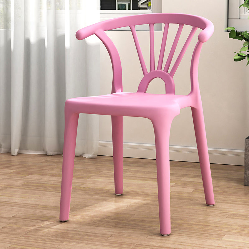 Chaise latérale de salle à manger en plastique contemporaine Chaise sans bras Wishbone de salle à manger