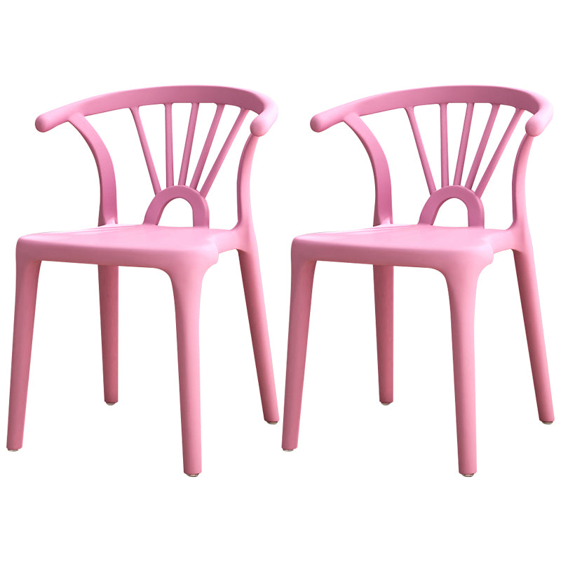 Silla sin brazos de Wishbone del comedor de la silla lateral del plástico contemporáneo