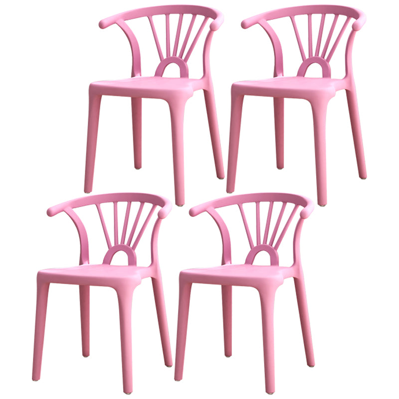 Silla sin brazos de Wishbone del comedor de la silla lateral del plástico contemporáneo