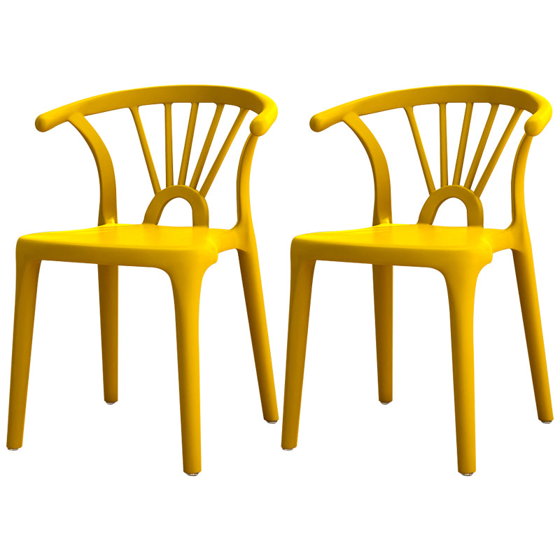 Silla sin brazos de Wishbone del comedor de la silla lateral del plástico contemporáneo