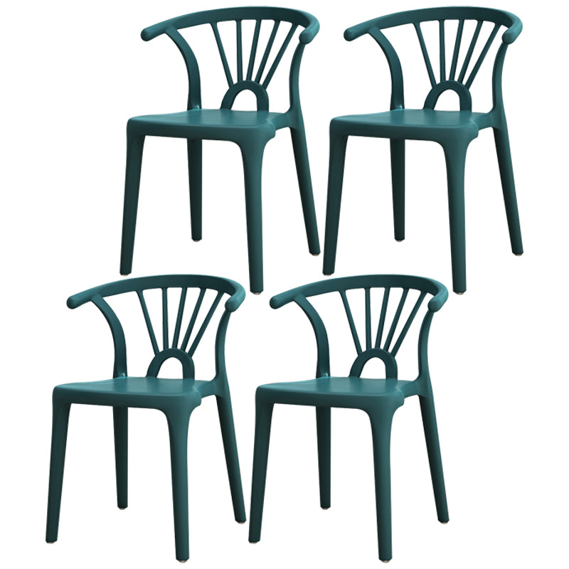 Silla sin brazos de Wishbone del comedor de la silla lateral del plástico contemporáneo