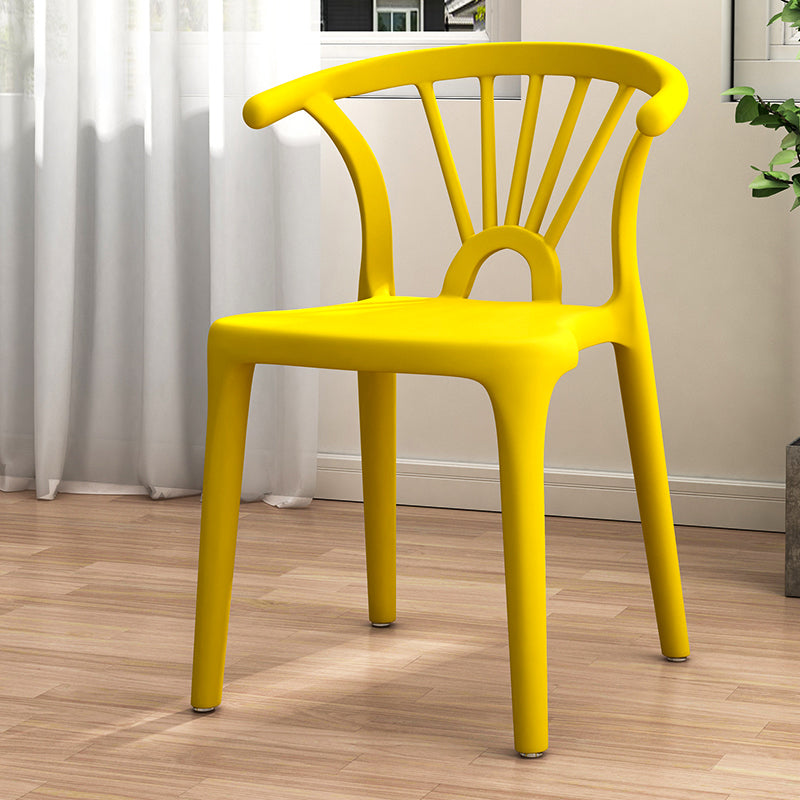 Silla sin brazos de Wishbone del comedor de la silla lateral del plástico contemporáneo