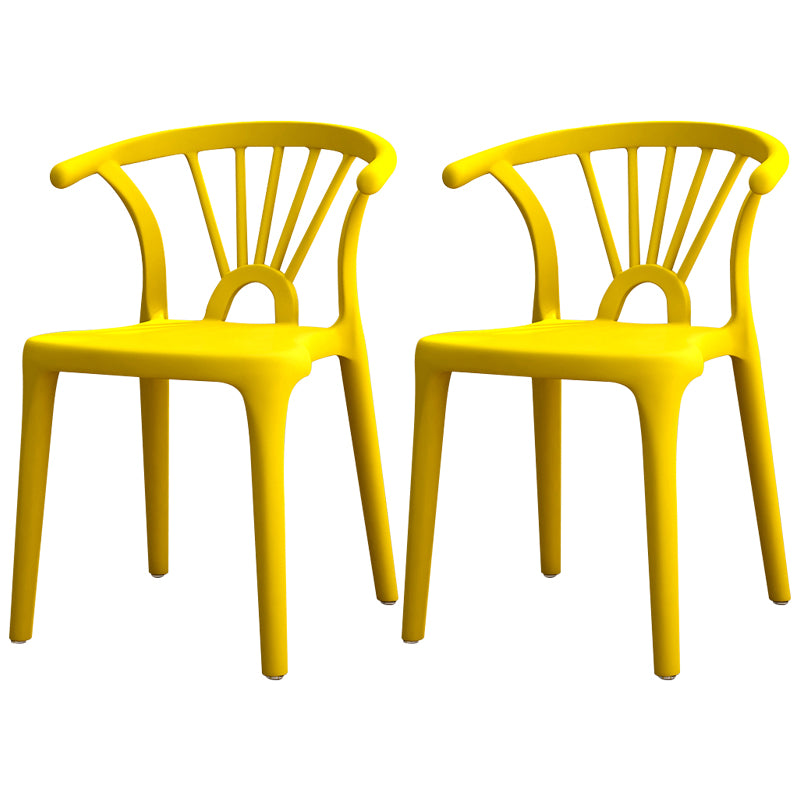 Silla sin brazos de Wishbone del comedor de la silla lateral del plástico contemporáneo