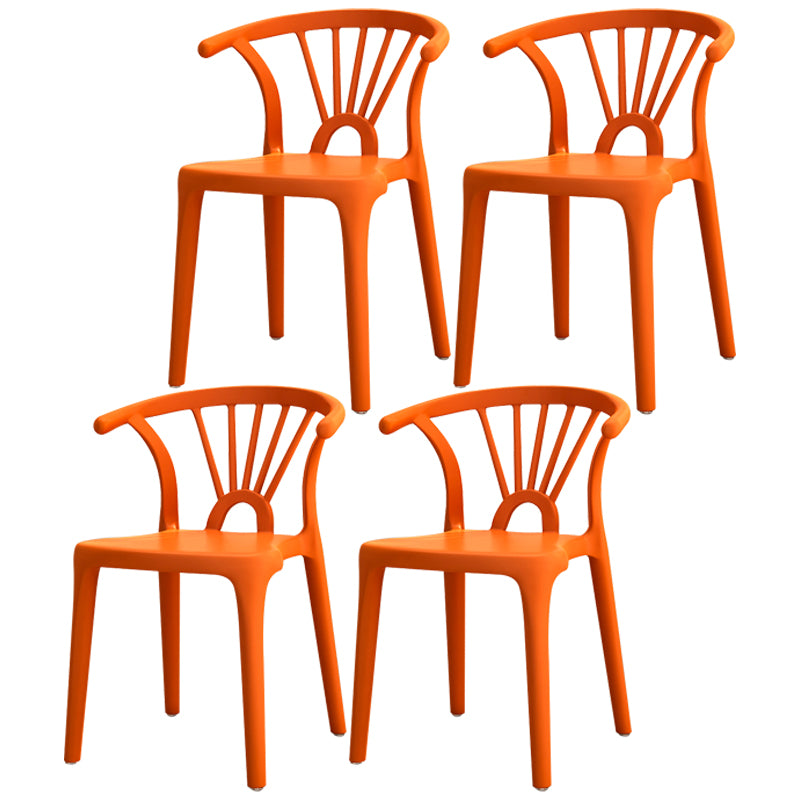 Silla sin brazos de Wishbone del comedor de la silla lateral del plástico contemporáneo