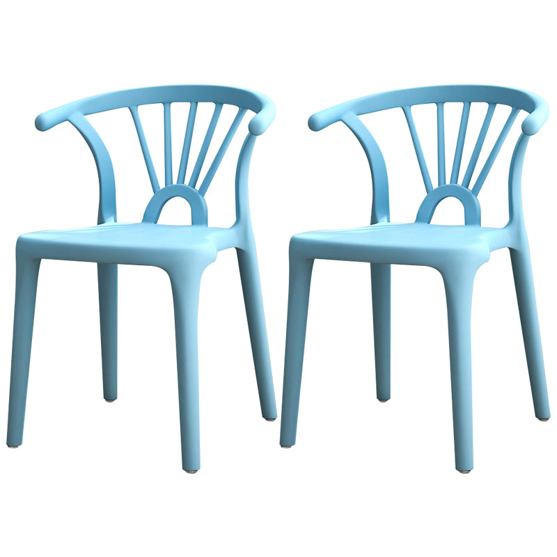 Silla sin brazos de Wishbone del comedor de la silla lateral del plástico contemporáneo