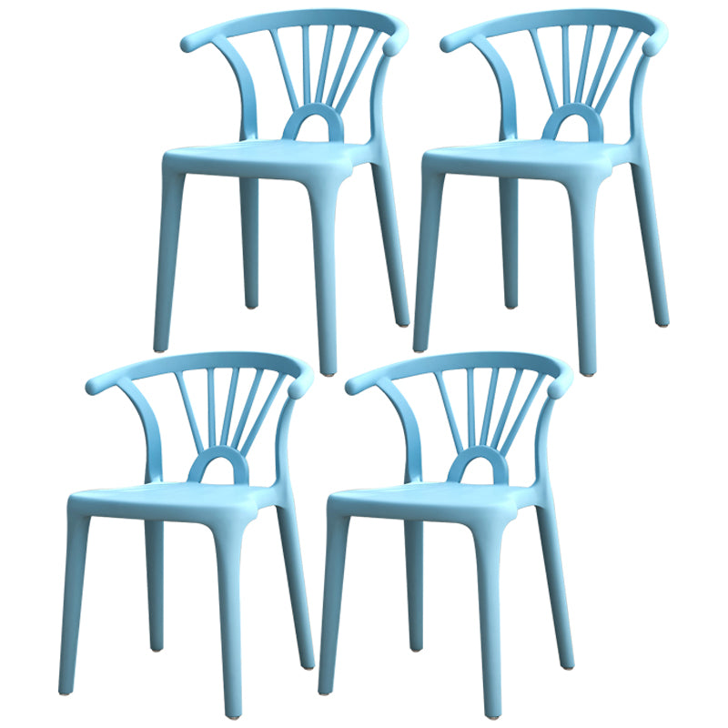 Silla sin brazos de Wishbone del comedor de la silla lateral del plástico contemporáneo