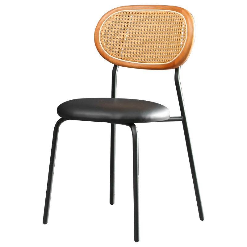 Ensemble de chaises en métal de style contemporain, chaises latérales à dossier ouvert pour cuisine et salle à manger